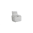 Pemberly Row Push Back Recliner with Side Pillows in Mondo Silver