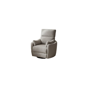 Pemberly Row Push Back Recliner with Side Pillows in Haven Dove/Gray