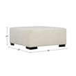 Pemberly Row Padded Ottoman in Galactic Parchment/Bazaar Smoke