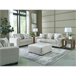 Pemberly Row Padded Upholstered Square Cocktail Ottoman in Beige