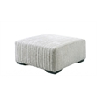 Pemberly Row Padded Upholstered Square Cocktail Ottoman in Beige