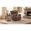 Pemberly Row Diamond Quilted Manual Recliner in Weathered Brown