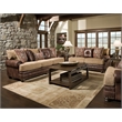 Pemberly Row Upholstered Accent Chair with Accent Pillows in Brown