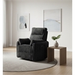 Pemberly Row Push Back Recliner with Side Pillows in Mondo Gunmetal Gray
