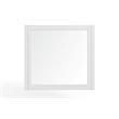Pemberly Row Handcrafted Mahogany Wood Dresser Mirror in White