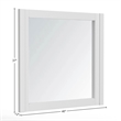 Pemberly Row Handcrafted Mahogany Wood Dresser Mirror in White