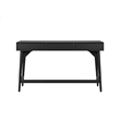Pemberly Row Mahogany 3 Drawer Large Office Desk in Classic Black