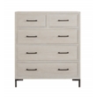 Pemberly Row 4 Drawer White Oak Wood Bedroom Chest in Antique White