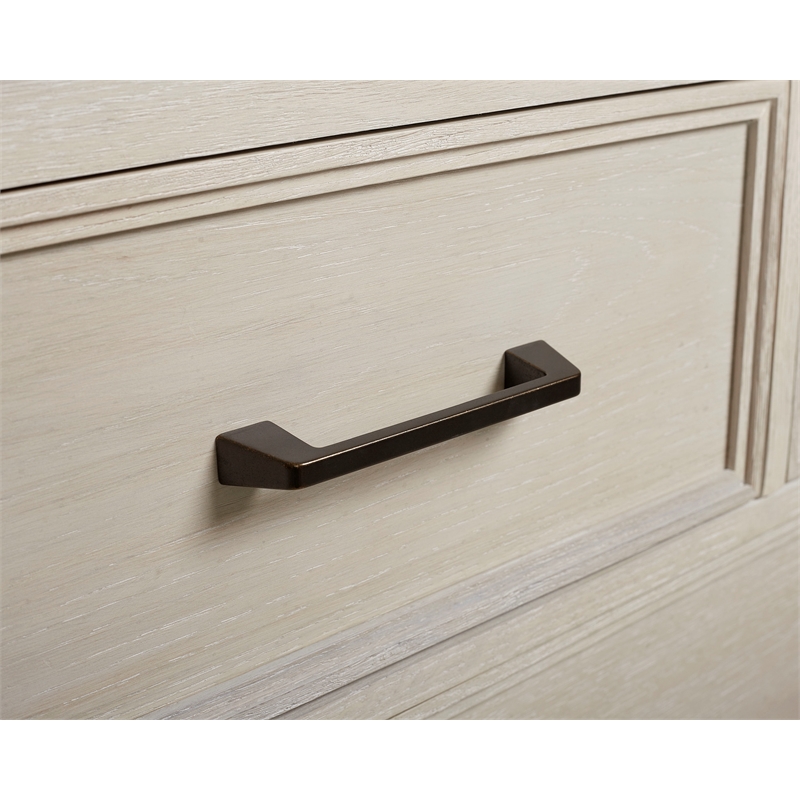 Pemberly Row 4 Drawer White Oak Wood Bedroom Chest in Antique White