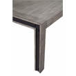Pemberly Row Solid Pine Dining Table for 4 to 6 in Gray and Black