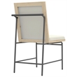 Pemberly Row Set of 2 Metal Side Dining Chairs in Natural Driftwood