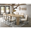 Pemberly Row Set of 2 Metal Side Dining Chairs in Natural Driftwood