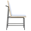 Pemberly Row Set of 2 Metal Side Dining Chairs in Natural Driftwood
