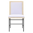 Pemberly Row Set of 2 Metal Side Dining Chairs in Natural Driftwood