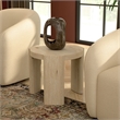 Pemberly Row 20 in. W Round Wood End Table in Natural Driftwood