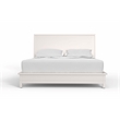 Pemberly Row Queen Mahogany Platform Bed with 12 Slats in White