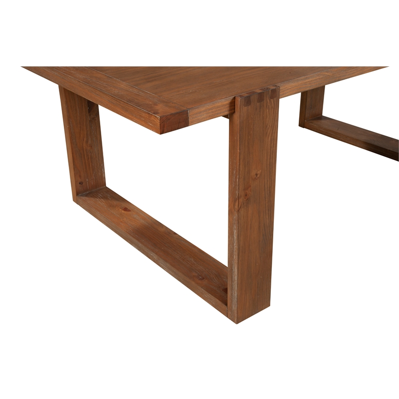 Pemberly Row Wood Dining Table for 4 to 6 in Antique Cappuccino