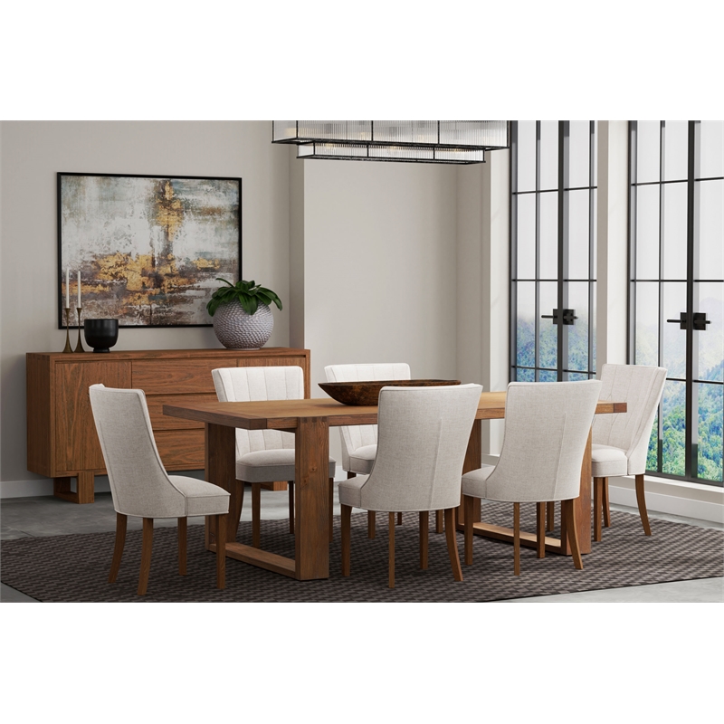 Pemberly Row Wood Dining Table for 4 to 6 in Antique Cappuccino