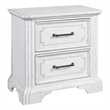 Pemberly Row 2 Drawer Transitional Wood Nightstand in White Mist
