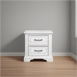 Pemberly Row 2 Drawer Transitional Wood Nightstand in White Mist