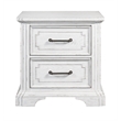 Pemberly Row 2 Drawer Transitional Wood Nightstand in White Mist
