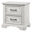 Pemberly Row 2 Drawer Transitional Wood Nightstand in White Mist