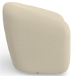 Pemberly Row Fully Upholstered 360 Degree Swivel Chair in Ivory