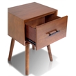 Pemberly Row Rectangular Wood End Table with Drawer in Chestnut Brown