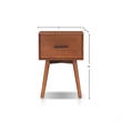 Pemberly Row Rectangular Wood End Table with Drawer in Chestnut Brown