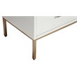 Pemberly Row 2 Drawer Mahogany Wood Nightstand in Classic White