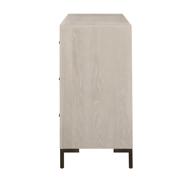 Pemberly Row 6 Drawer White Oak Bedroom Dresser in Antique White