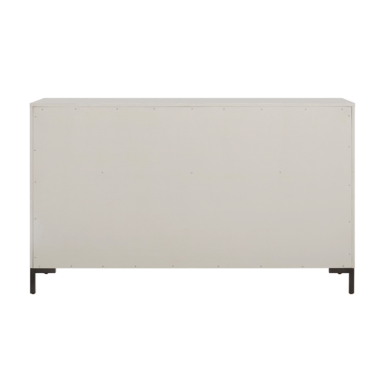 Pemberly Row 6 Drawer White Oak Bedroom Dresser in Antique White