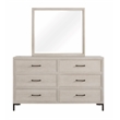 Pemberly Row 6 Drawer White Oak Bedroom Dresser in Antique White