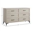 Pemberly Row 6 Drawer White Oak Bedroom Dresser in Antique White