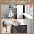 Pemberly Row Modern Flip Down Shoe Cabinet with 2 Drawers in Black