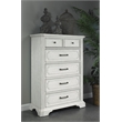 Pemberly Row Poplar Wood 6 Drawer Bedroom Chest in White Mist