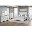 Pemberly Row Poplar Wood 6 Drawer Bedroom Chest in White Mist