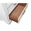 Pemberly Row Poplar Wood 6 Drawer Bedroom Chest in White Mist