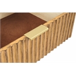 Pemberly Row Mahogany 2 Drawer Nightstand with Gold Legs in White