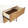 Pemberly Row Mahogany 2 Drawer Nightstand with Gold Legs in White