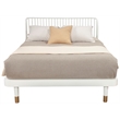 Pemberly Row Standard King Slat Back Wood Platform Bed in White