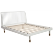 Pemberly Row Standard King Slat Back Wood Platform Bed in White
