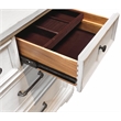 Pemberly Row Wood 7 Drawer Bedroom Dresser with Jewelry Tray in White Mist