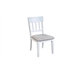 Pemberly Row Set of 2 Pine Wood Slat Back Side Chairs in White