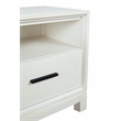 Pemberly Row Mahogany 3 Drawer TV Console with Shelves in White