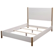 Pemberly Row California King Upholstered Wood Panel Bed in White