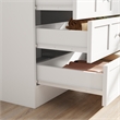 Pemberly Row Modern 8 Drawer Dresser with Crystal Knobs in White