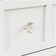 Pemberly Row Modern 8 Drawer Dresser with Crystal Knobs in White