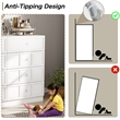 Pemberly Row Modern 8 Drawer Dresser with Crystal Knobs in White
