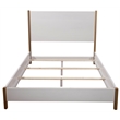 Pemberly Row Standard King Upholstered Wood Panel Bed in White